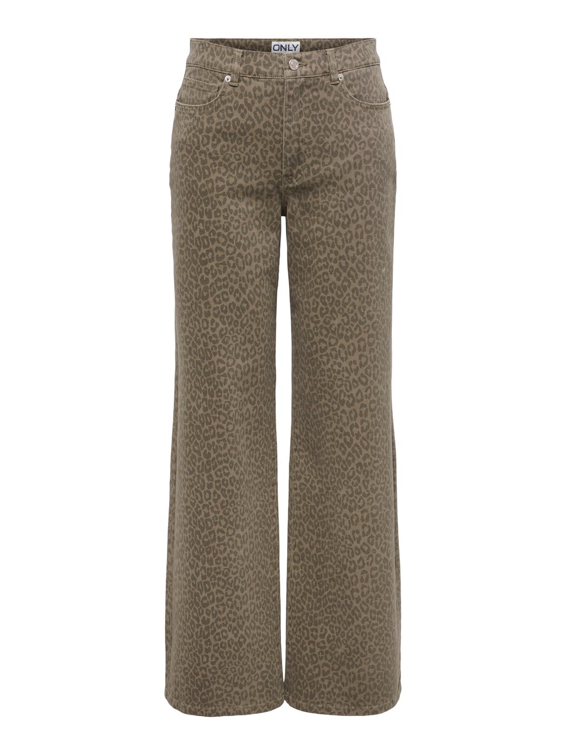 ONLMADISON HW WIDE ANIMAL PANT PNT