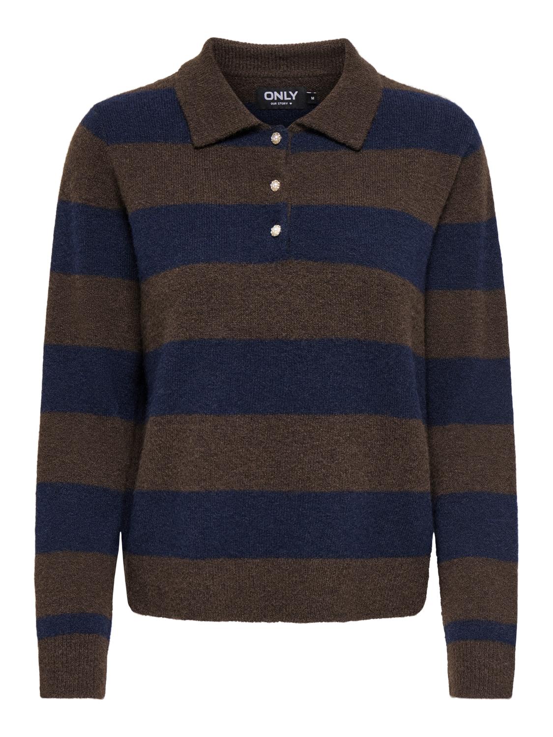 PGABIGAIL L/S POLO PULLOVER KNT