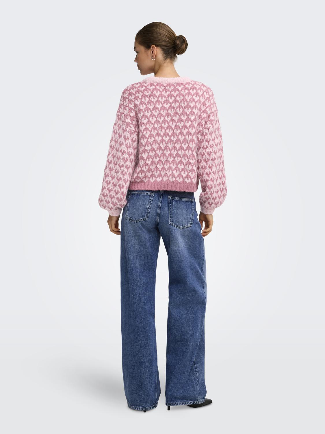 ONLCARO LS PATTERN O-NECK CC KNT - 2