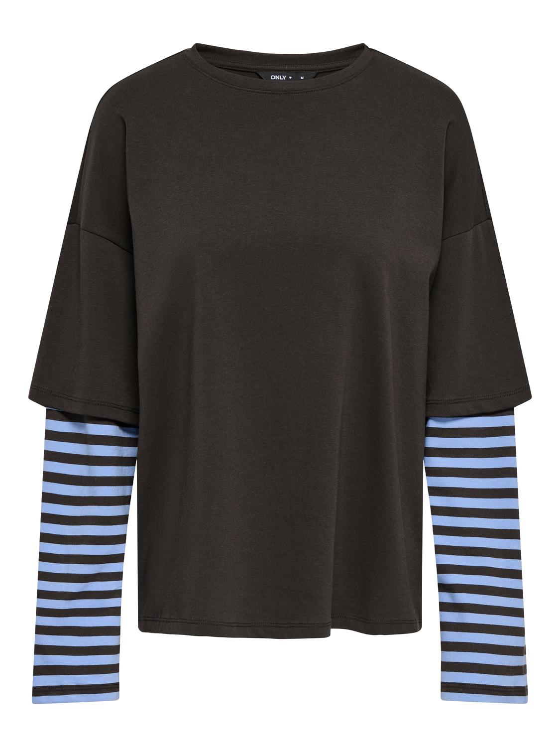 PGMALINA L/S STRIPE DETAIL TOP JRS