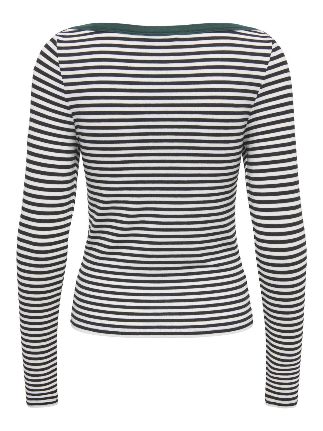 PGLEANA L/S STRIPE BOATNECK TOP JRS - 3