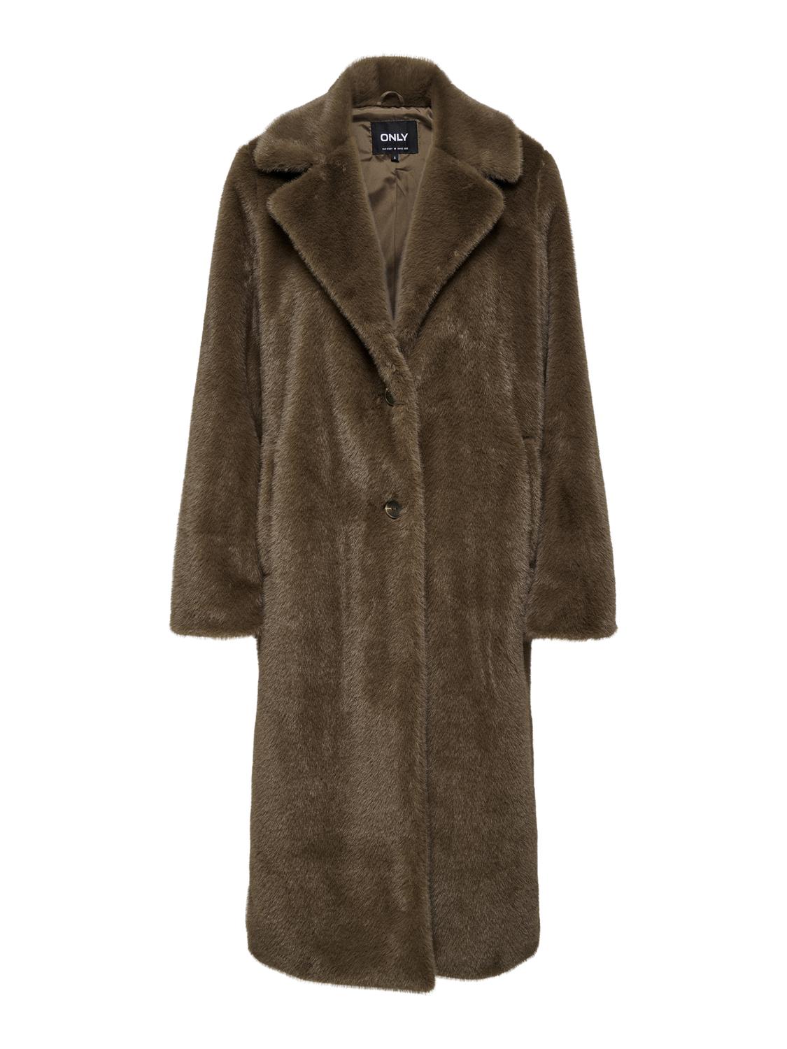 ONLMEAGAN FUR COAT OTW - 3
