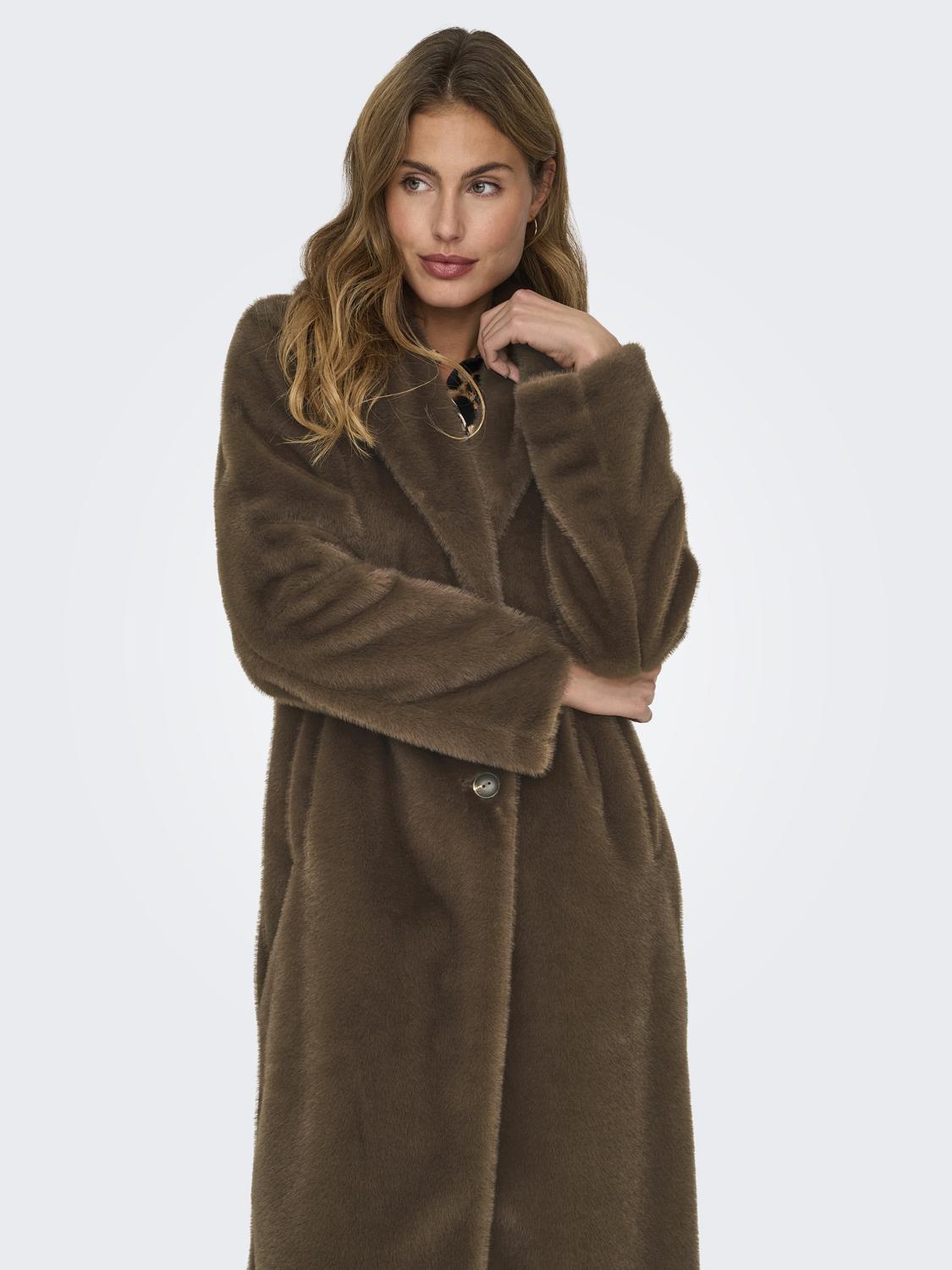 ONLMEAGAN FUR COAT OTW - 4