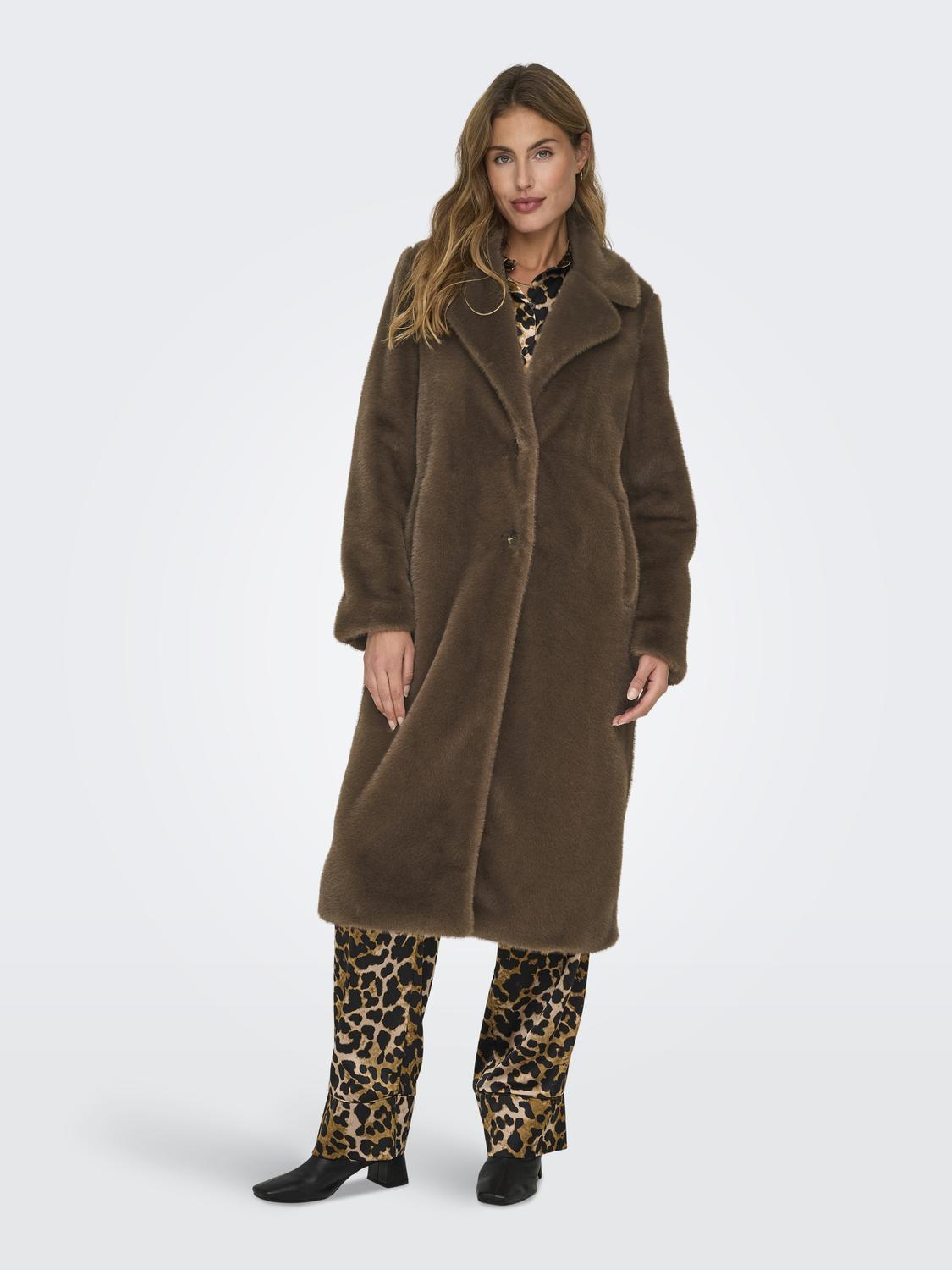 ONLMEAGAN FUR COAT OTW - 6