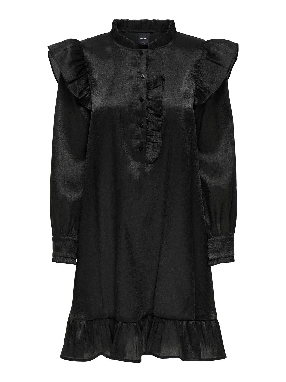 STUMASSA L/S FRILL DRESS WVN