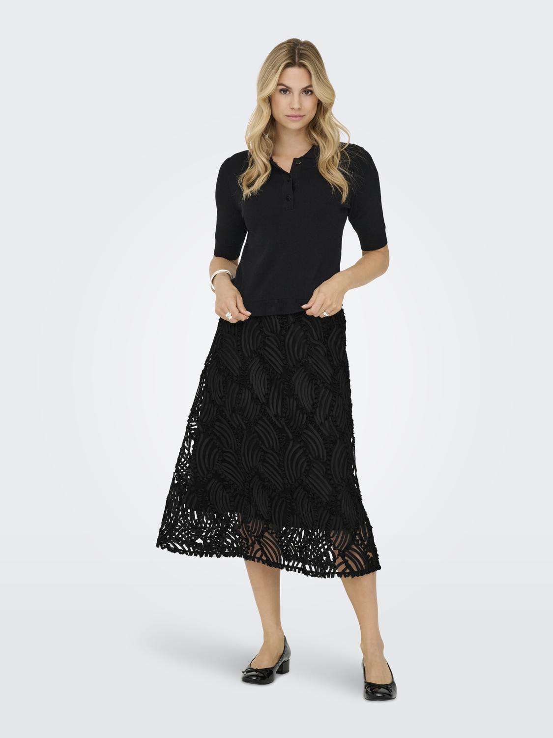 JDYISLA EMB LAYERED MIDI SKIRT JRS - 6