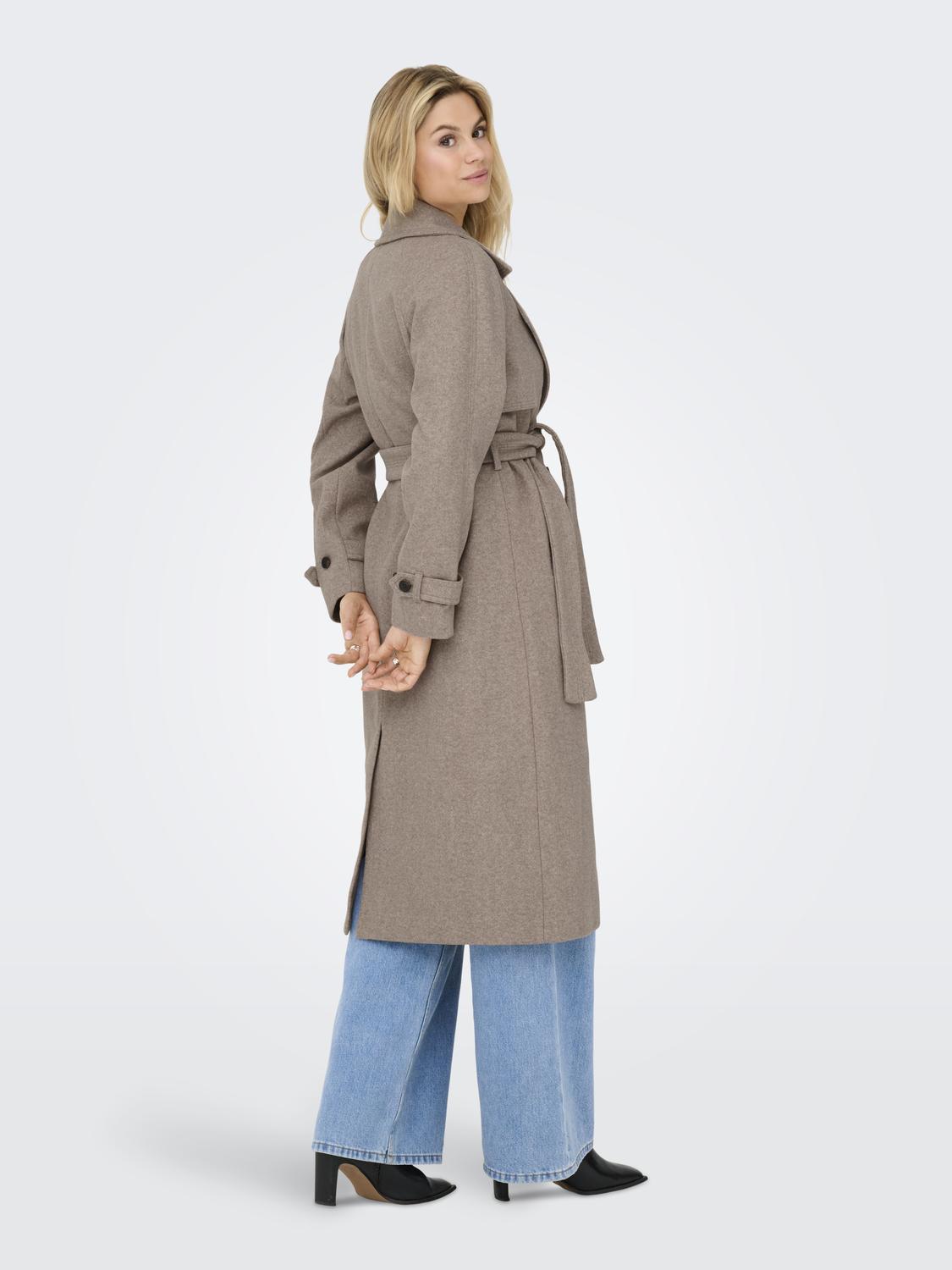 ONLLAURA BELTED LONG COAT OTW UG - 2