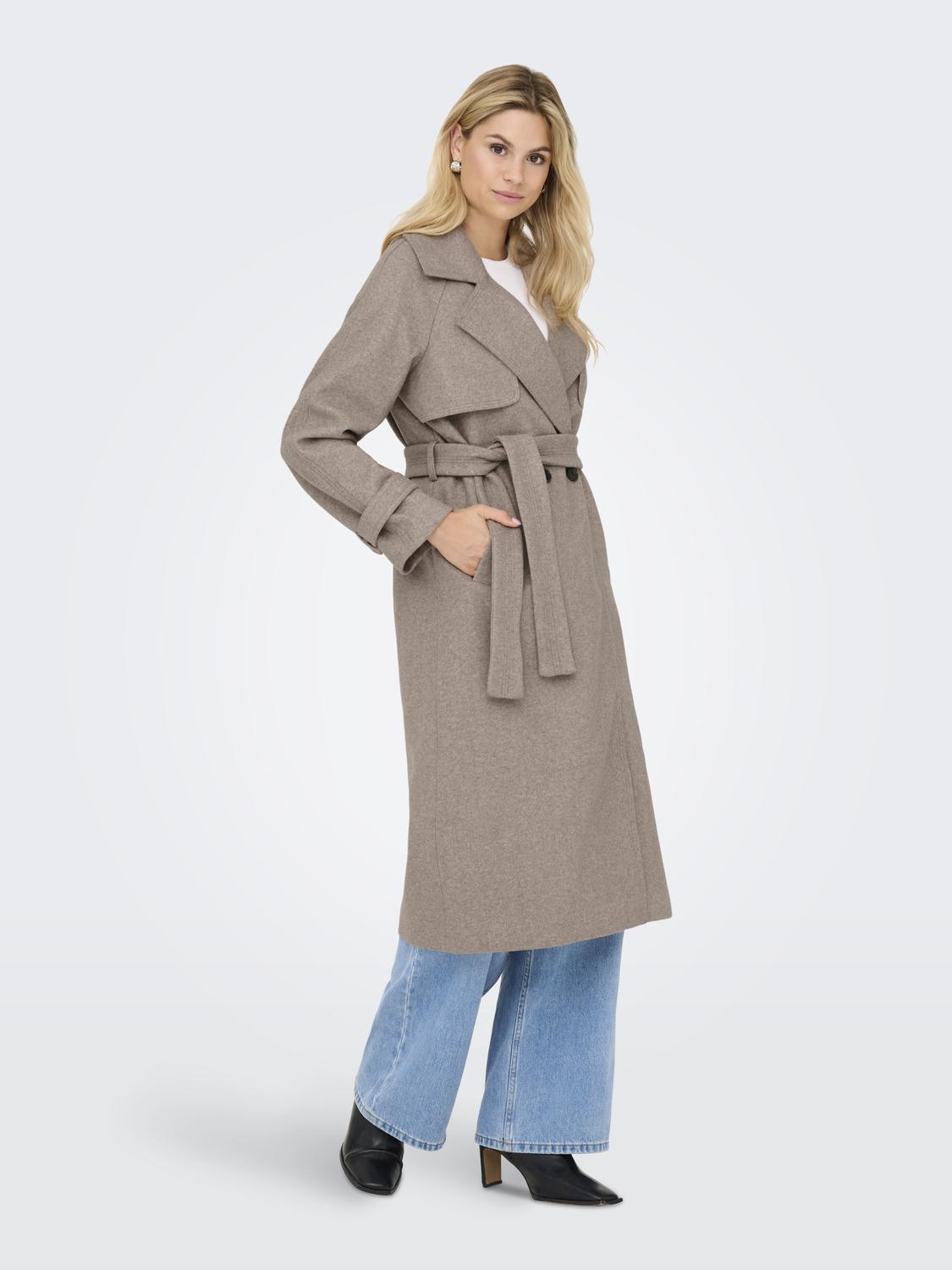 ONLLAURA BELTED LONG COAT OTW UG - 6