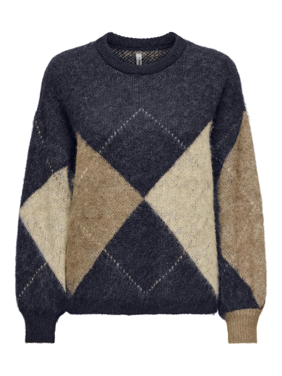 ONLNOEME LIFE LS JQ O-NECK NOOS KNT - 3