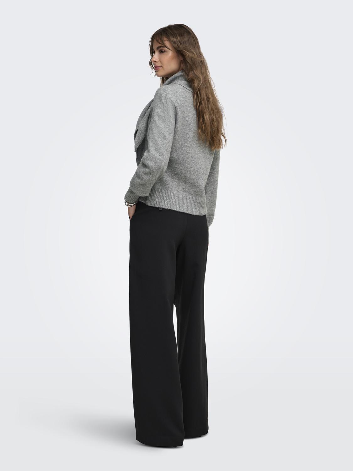 ONLJACKIE LS SCARF V-NECK CARDI OS KNT - 2