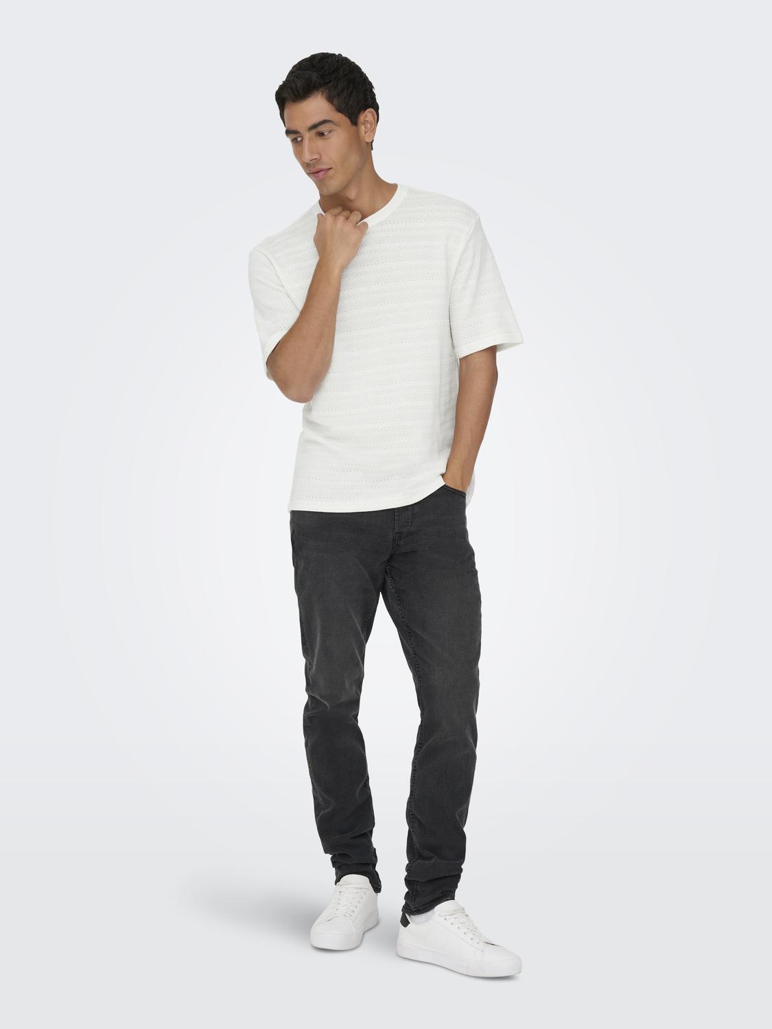 ONSGIVO REG 12 SS CREW KNIT NOOS - 6