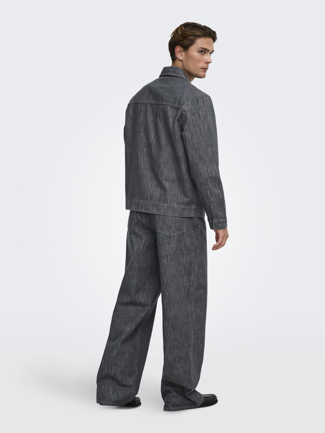 ONSCASSEL GREY RINSE 1240 DOT DNM JACKET - 2