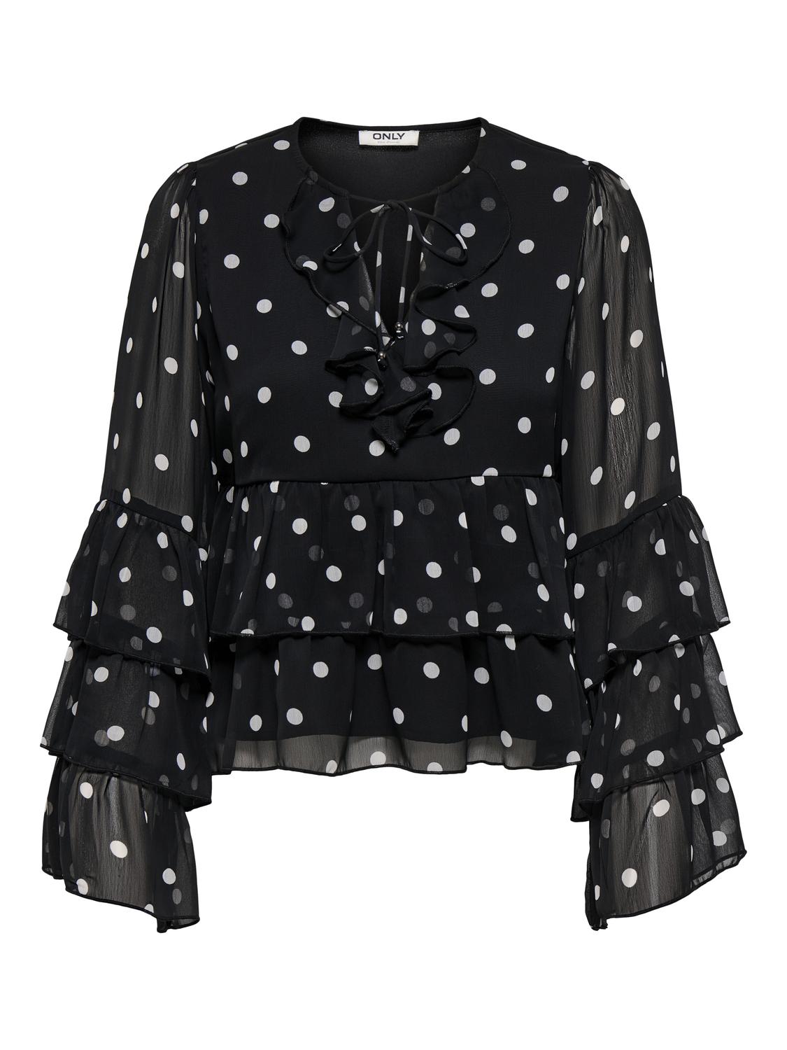 ONLNOVARA LS RUFFLE BLOUSE WVN - 3