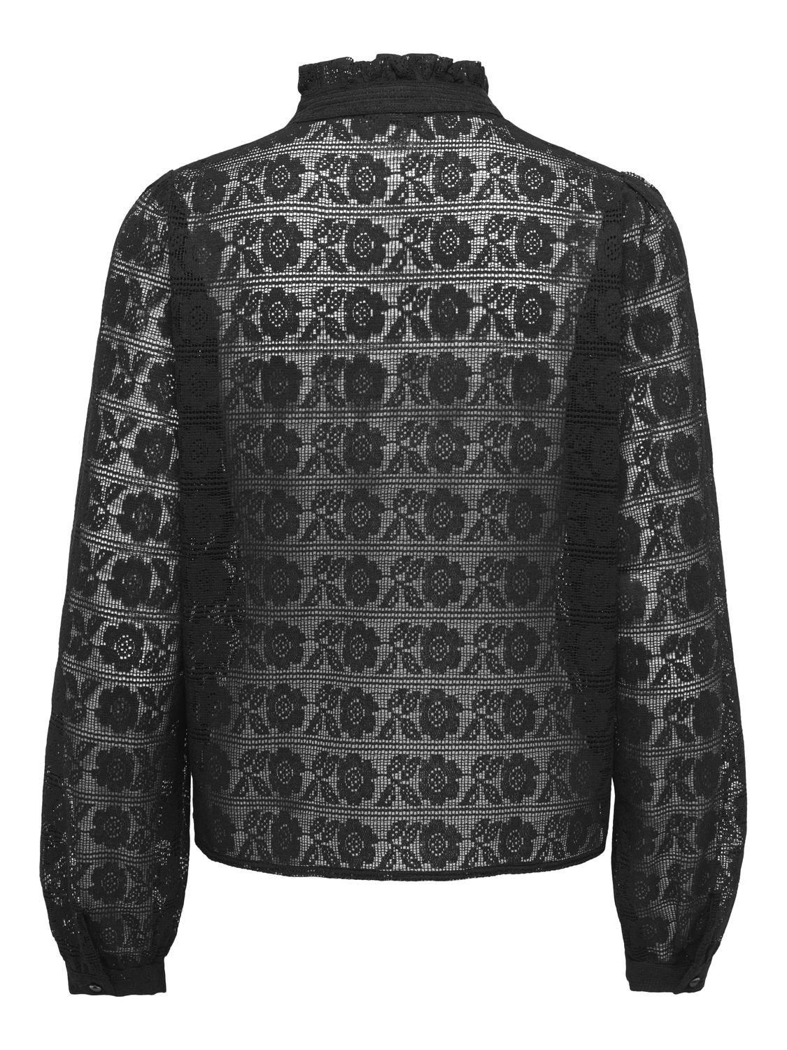 STUCHLOE MANDARIN L/S LACE SHIRT WVN - 3
