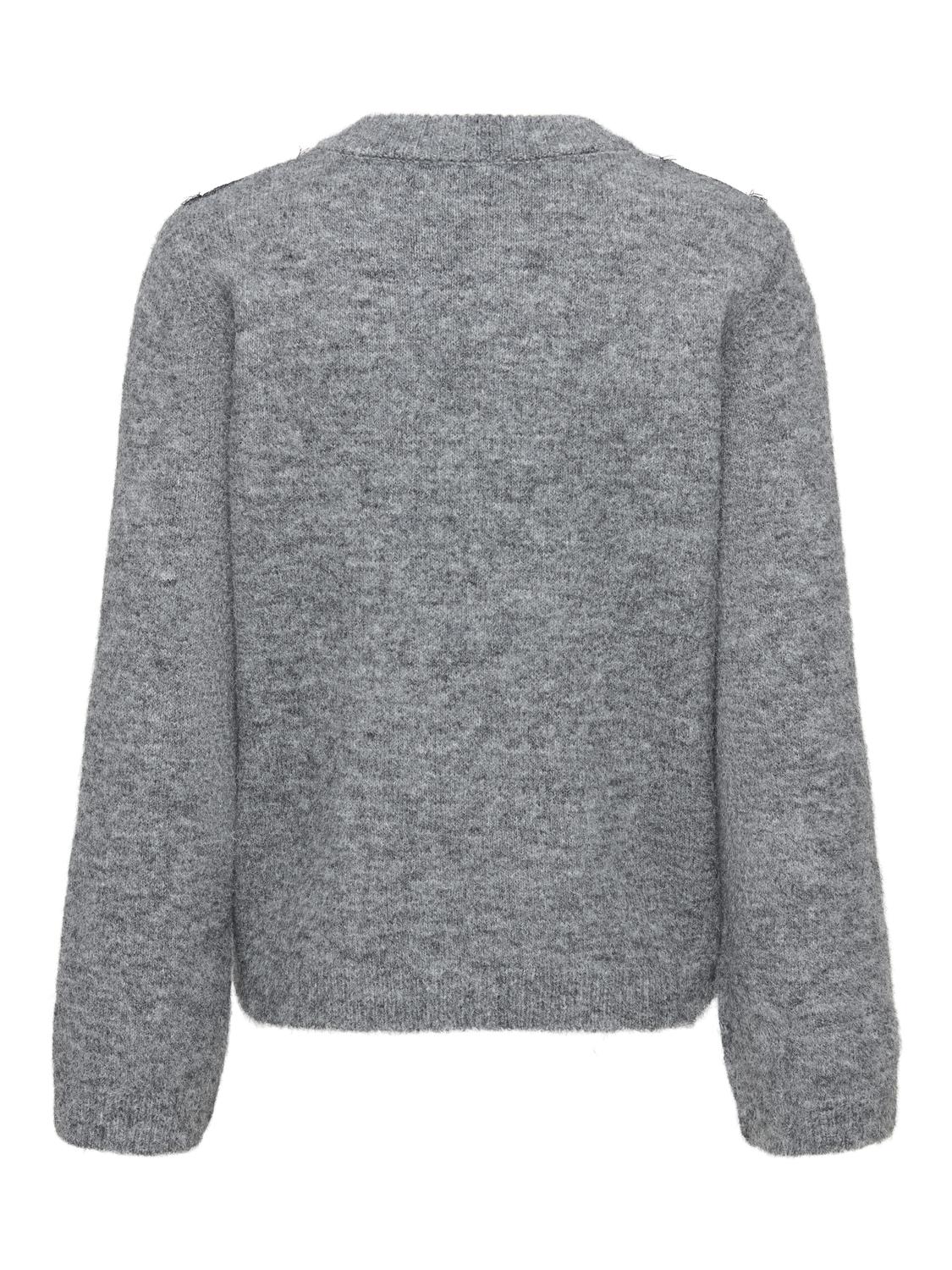 ONLMIGGIE LS O-NECK FRONT LACE EX KNT - 7