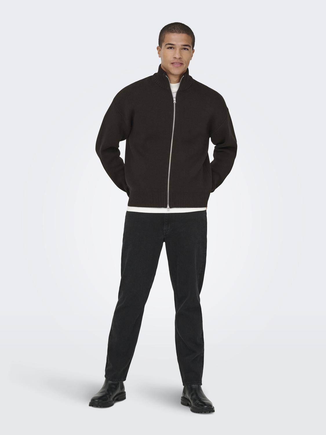 ONSBLAKE BOXY HIGH NECK CARD KNIT NOOS - 6