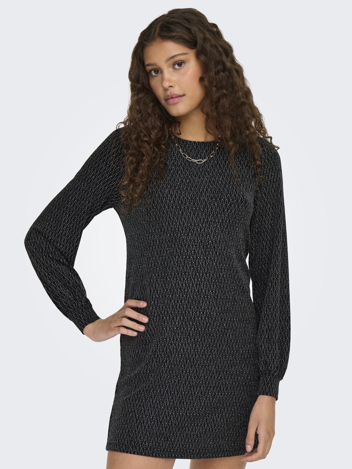 ONLCAROL L/S GLITTER BOW DRESS CS JRS - 4