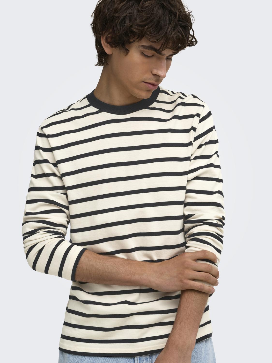 ONSSHANE REG LS STRIPED TEE WW VD - 5