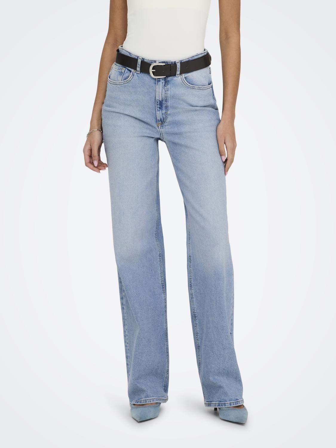 ONLJUICY JEANS à jambe large avec taille haute et poches avant