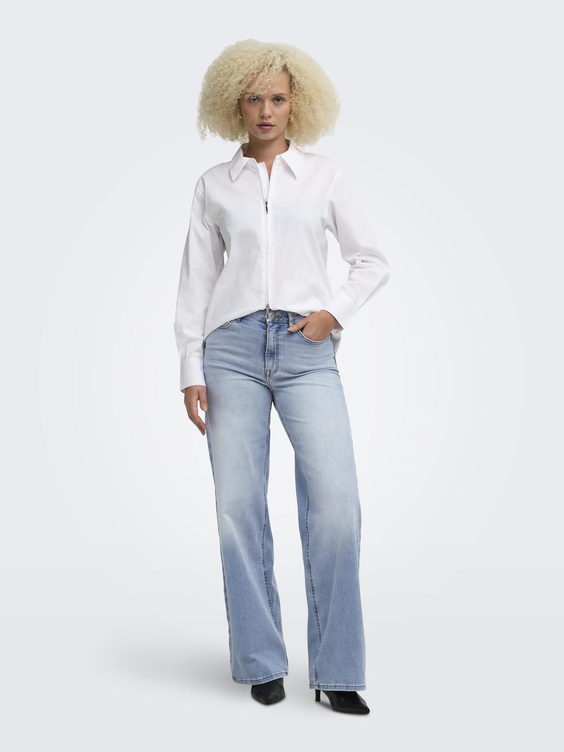 ONLMADISON Jeans med høj talje og bred benpasform og baglommer - 6
