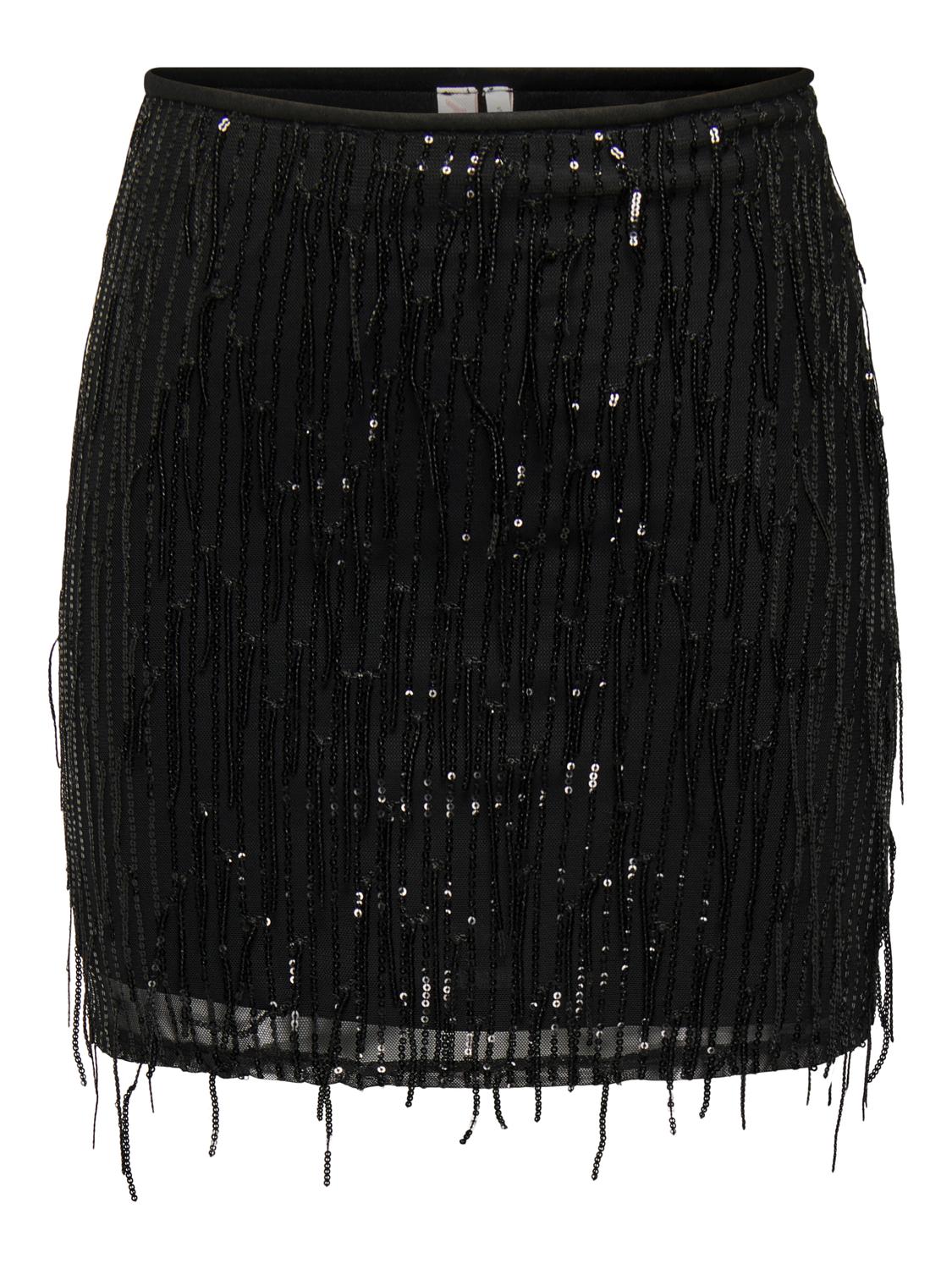 ONLSPACY SHORT SEQUINS SKIRT WVN CS - 3