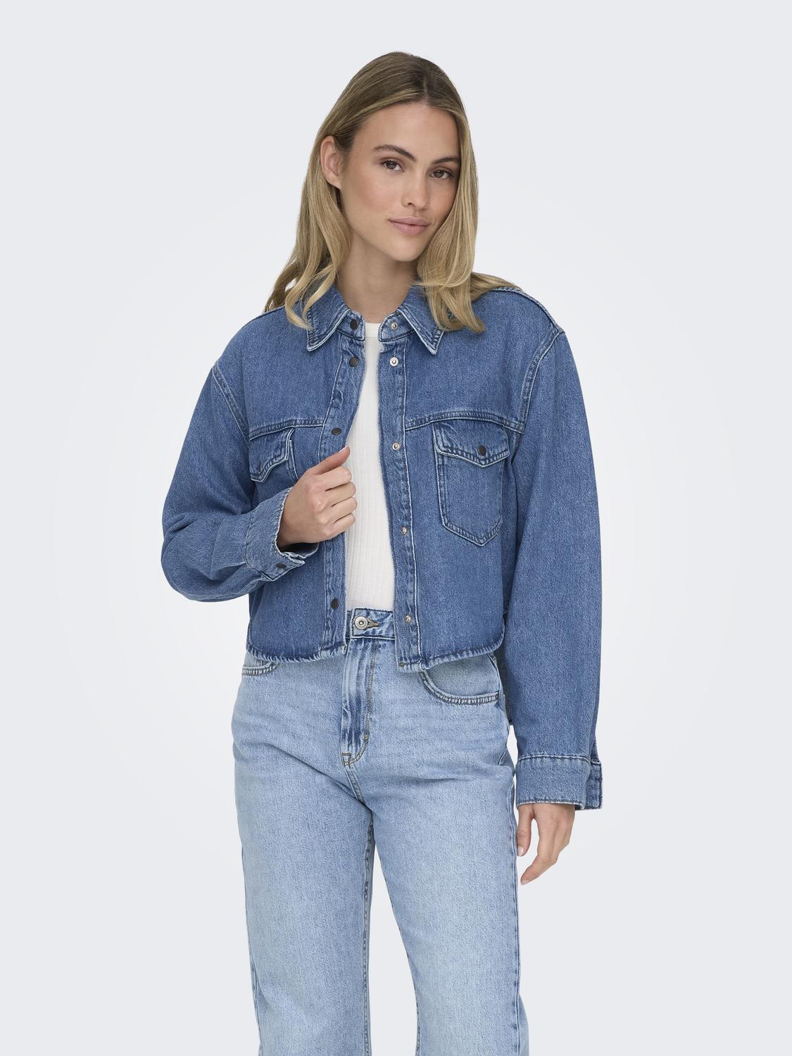ONLAMINA L/S CROPPED DNM SHIRT AZG