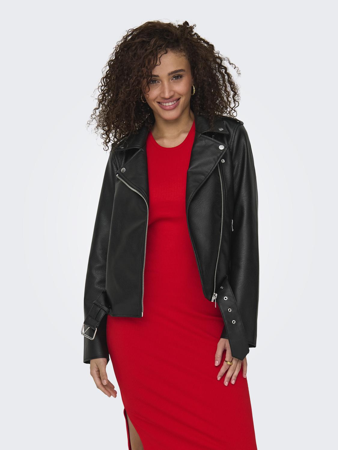 ONLMILLE FAUX LEATHER BIKER JACKET OTW