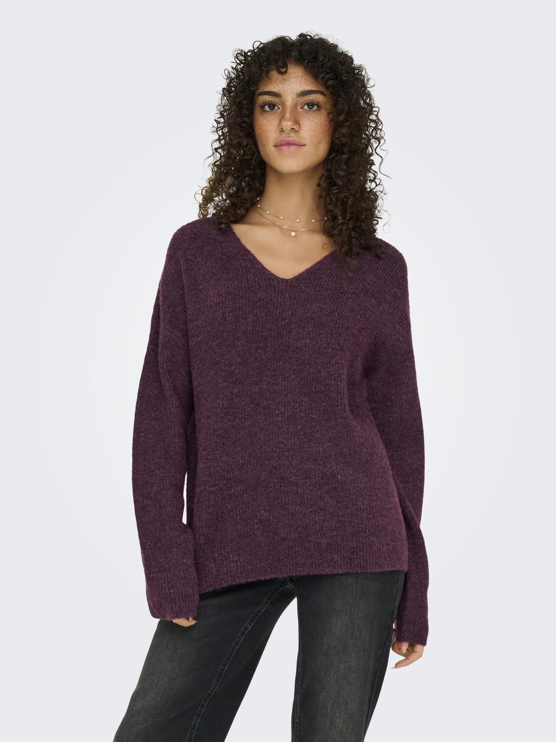 ONLCAMILLA V-NECK L/S PULLOVER KNT NOOS