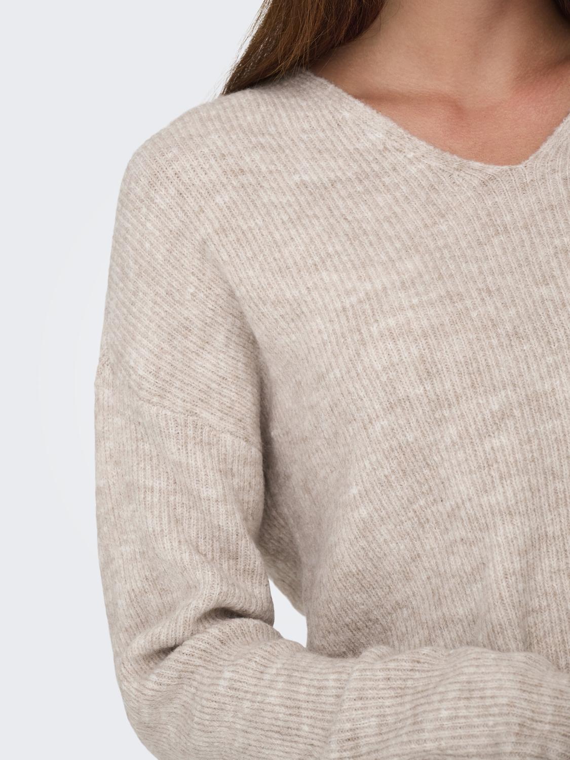 ONLCAMILLA V-NECK L/S PULLOVER KNT NOOS - 6