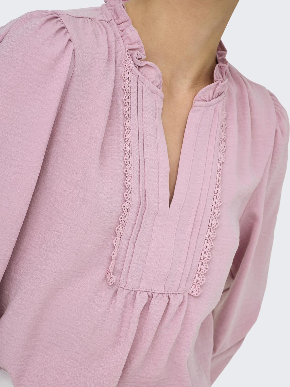 JDYRACHEL LIFE L/S PINTUCK TOP WVN NOOS - 5