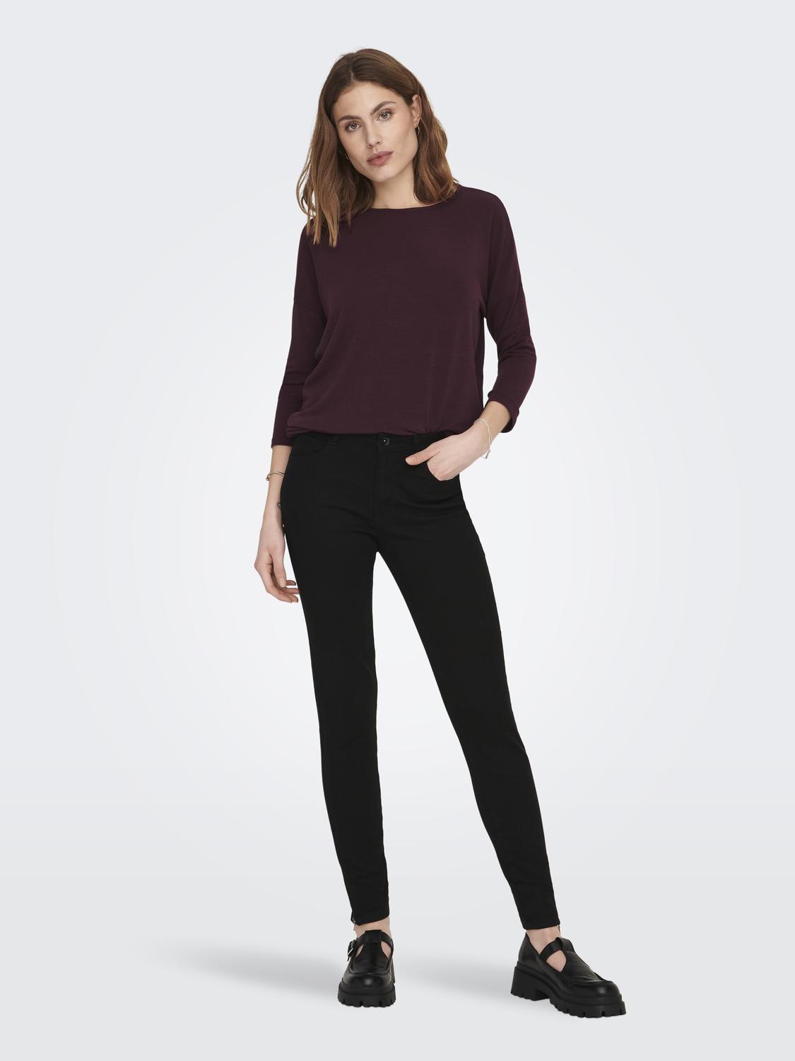 ONLGLAMOUR Top met ronde hals en 3/4 mouwen voor dagelijks comfort - 5