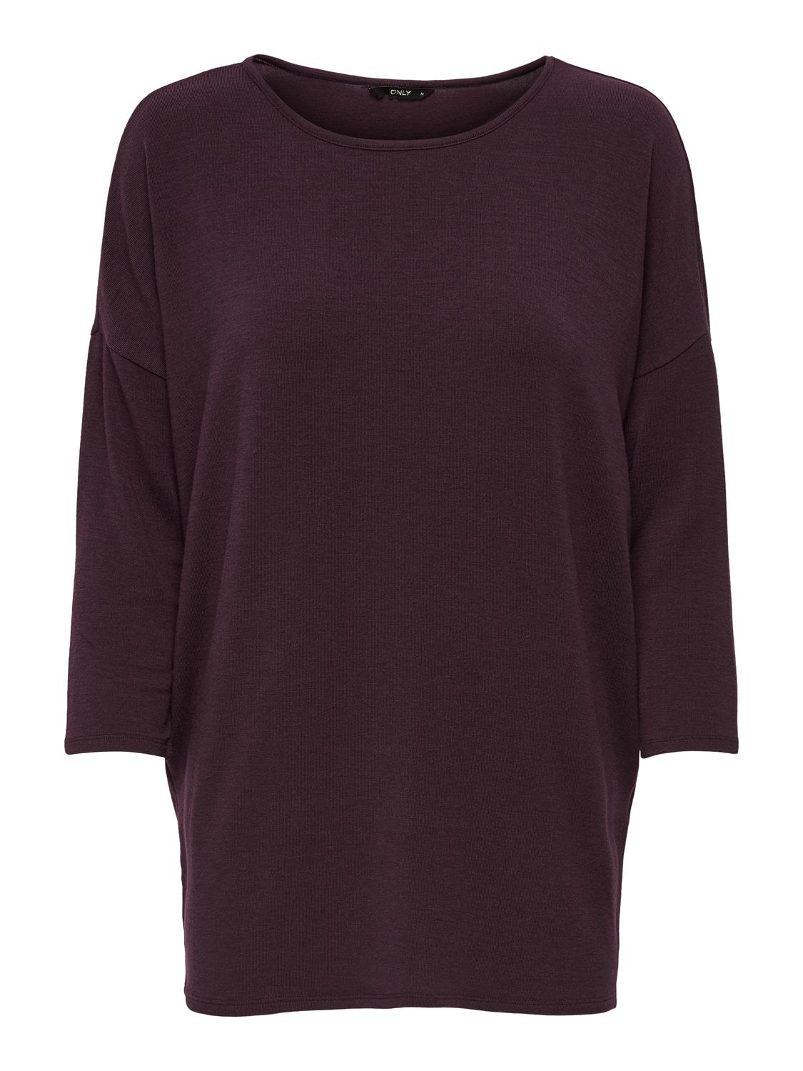 ONLGLAMOUR Top met ronde hals en 3/4 mouwen voor dagelijks comfort - 3