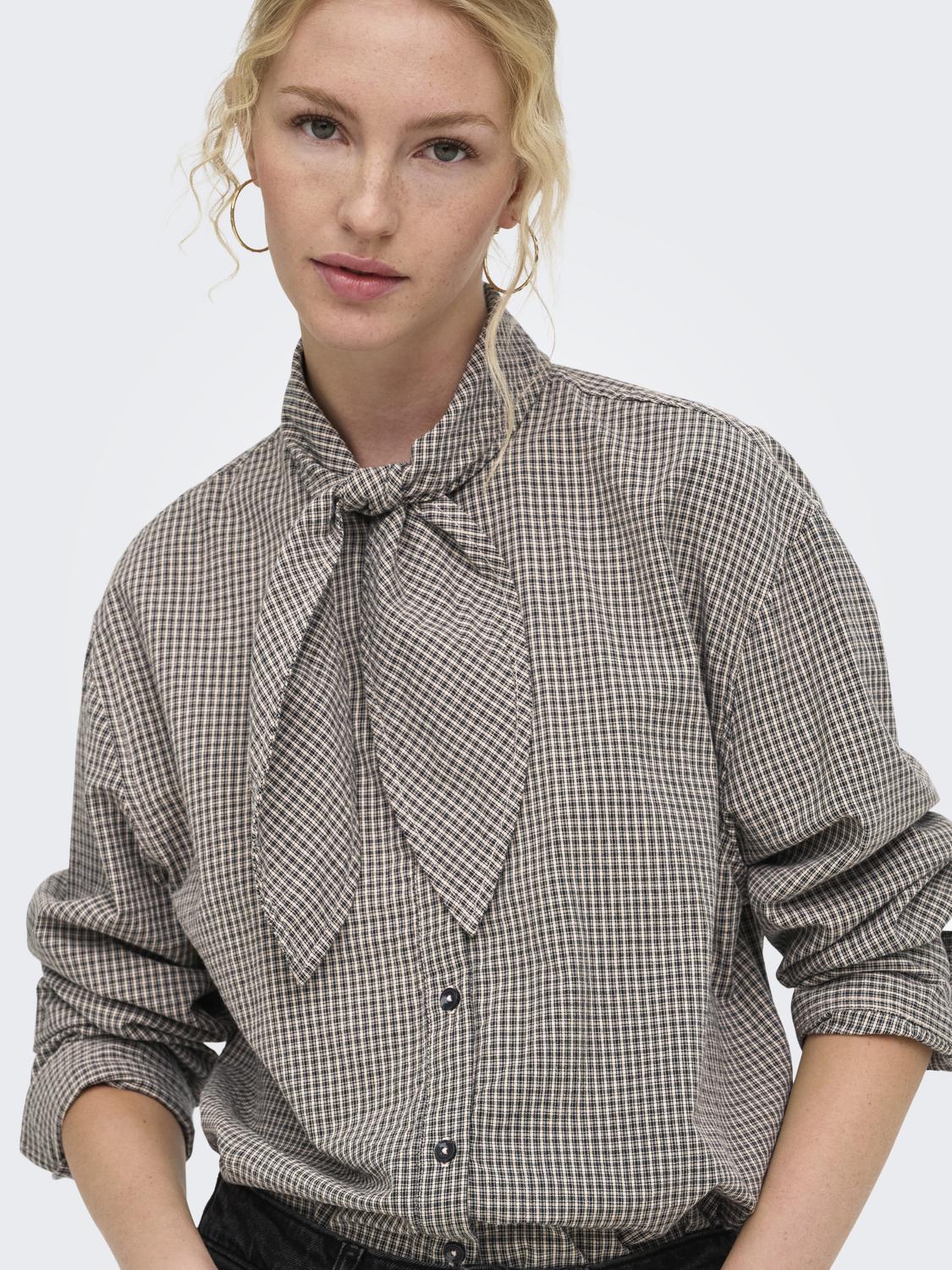 ONLMAYA CHECK BOW SHIRT WVN EX - 5