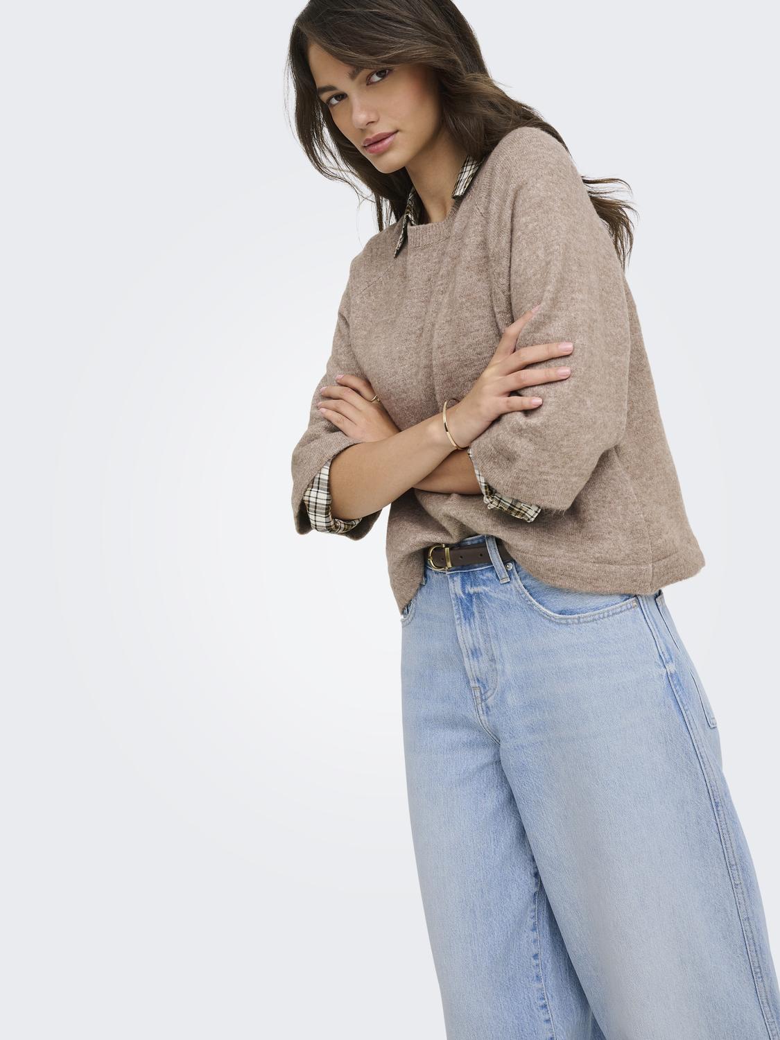 ONLSIMONI 3/4 PULLOVER KNT NOOS - 5