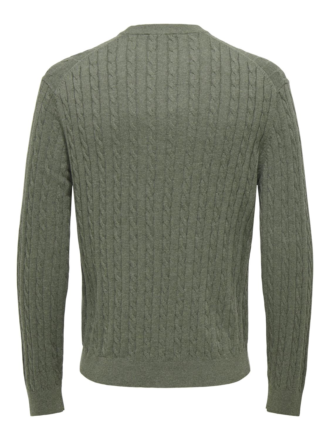 ONSLOUI REG 14 CABEL CREW KNIT - 3