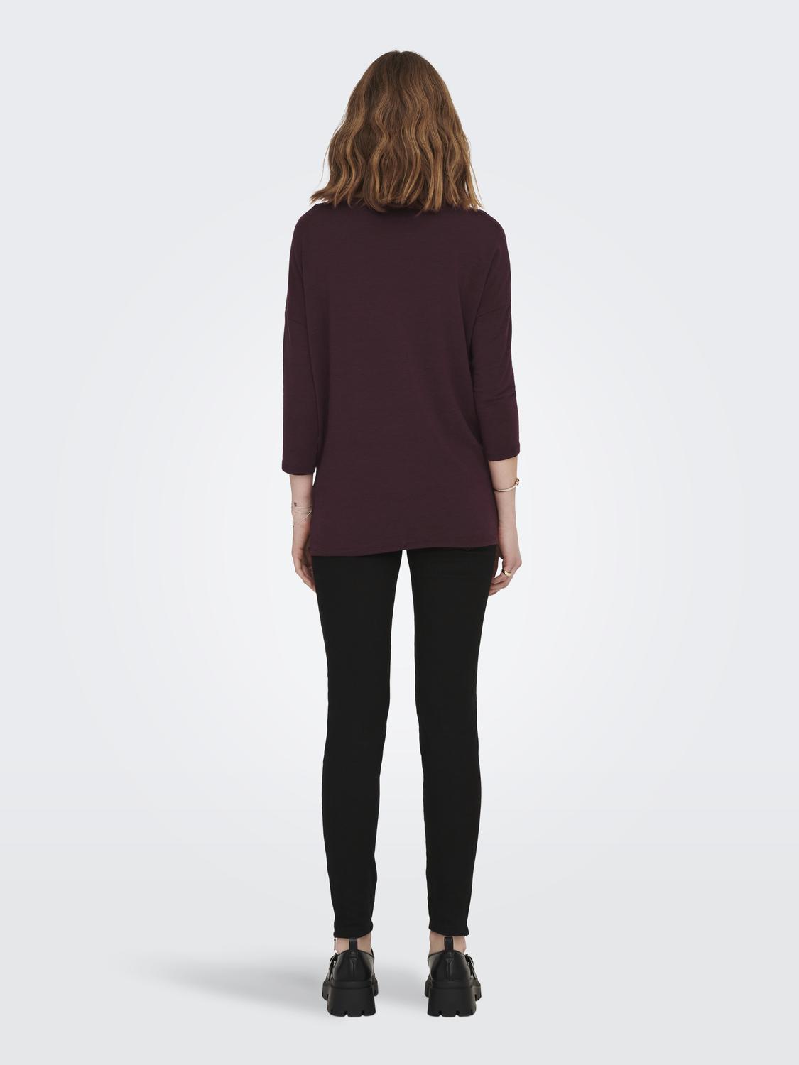 ONLGLAMOUR Top met ronde hals en 3/4 mouwen voor dagelijks comfort - 2