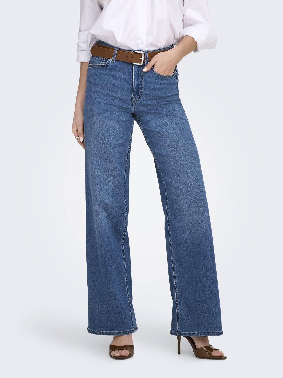 ONLMADISON Wide fit jeans med høj talje og baglommer