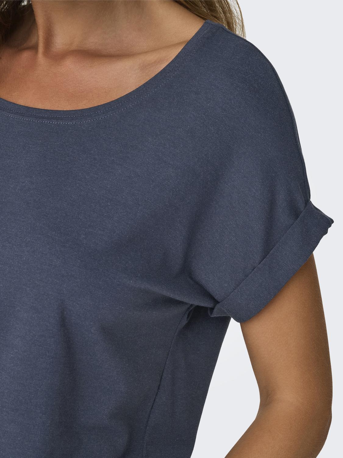 ONLMOSTER Regular Fit O-Neck Top med korte ermer - 5