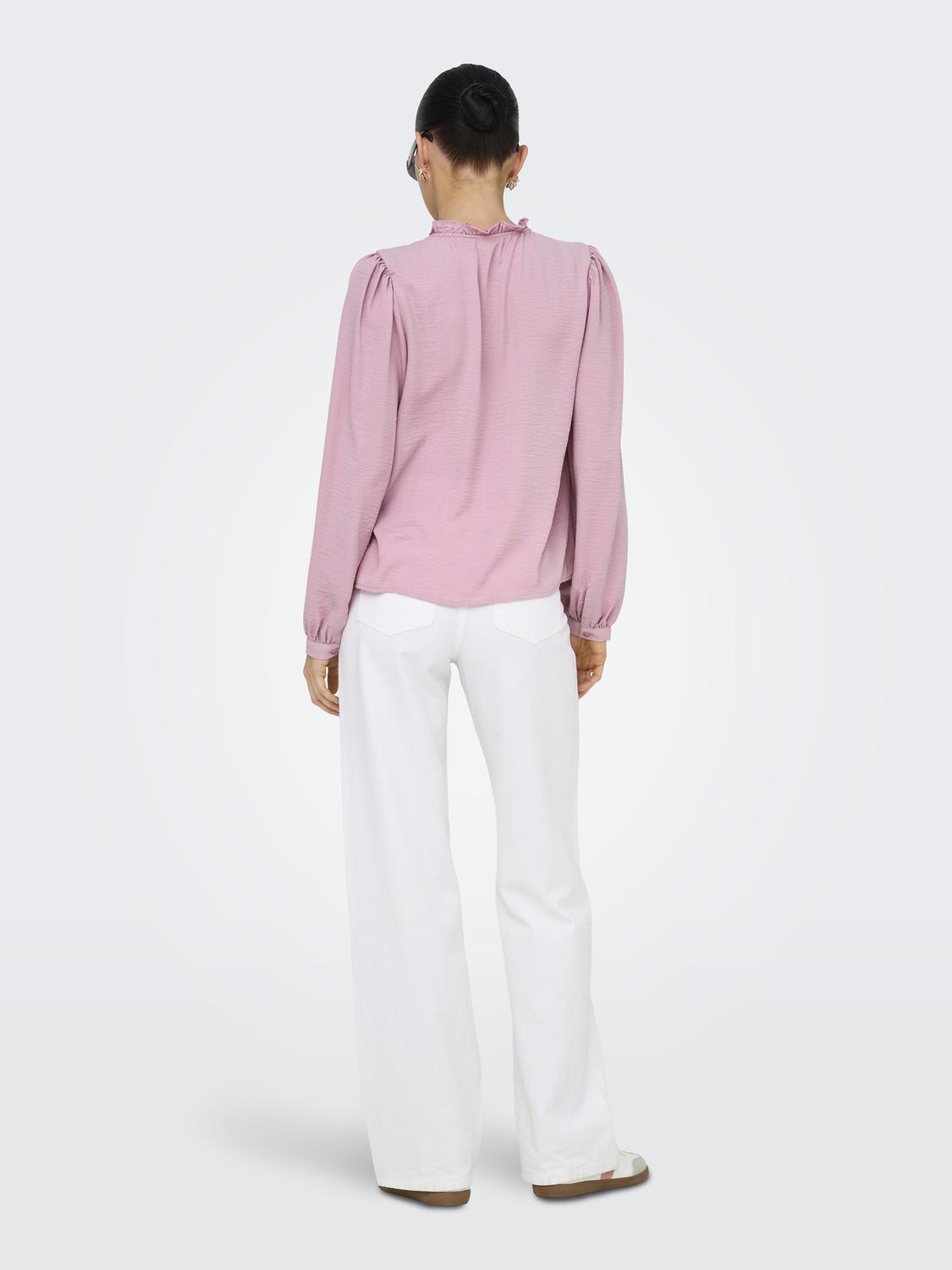JDYRACHEL LIFE L/S PINTUCK TOP WVN NOOS - 2