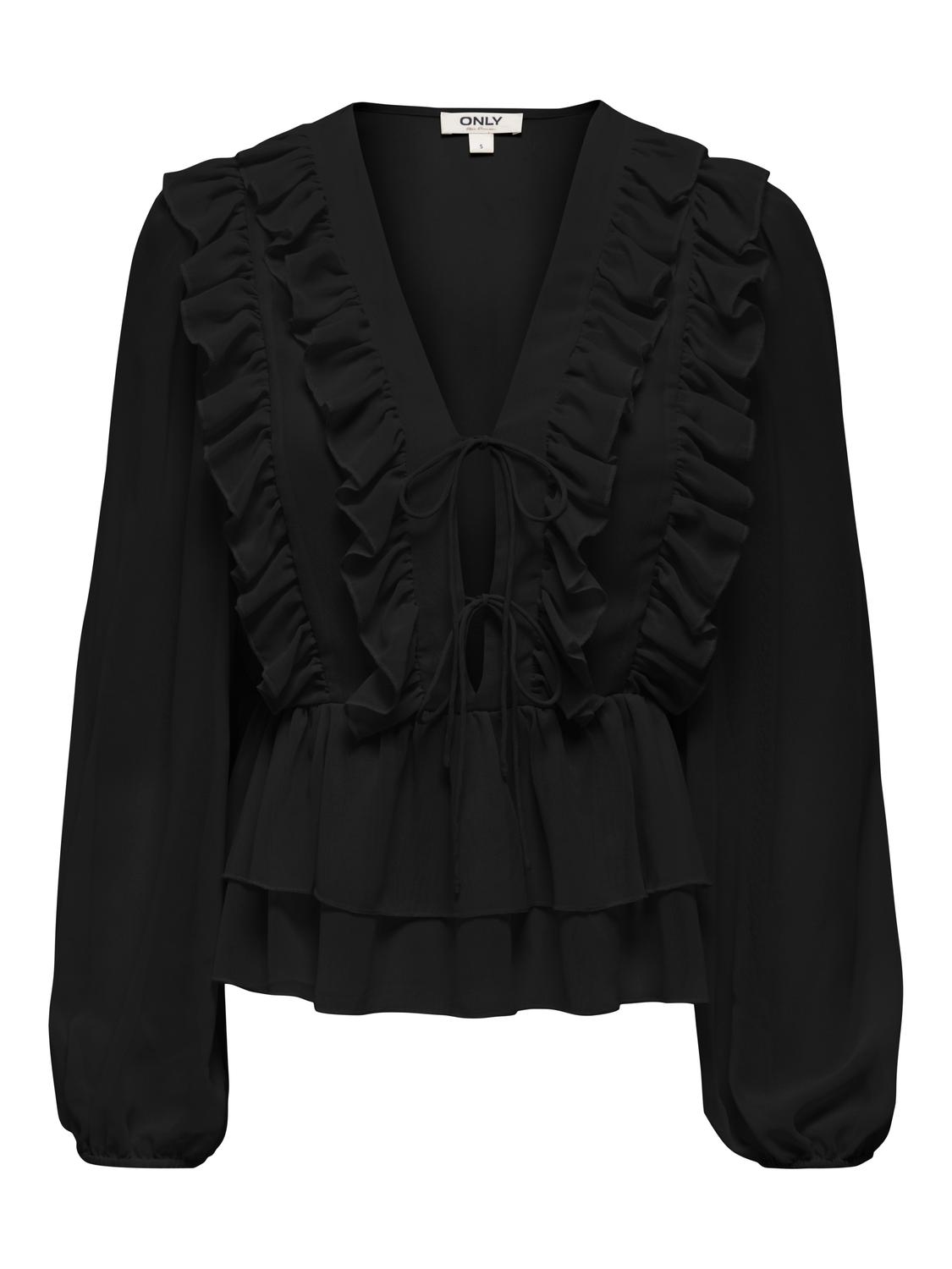 ONLSEITRE L/S FRILL TOP CC WVN