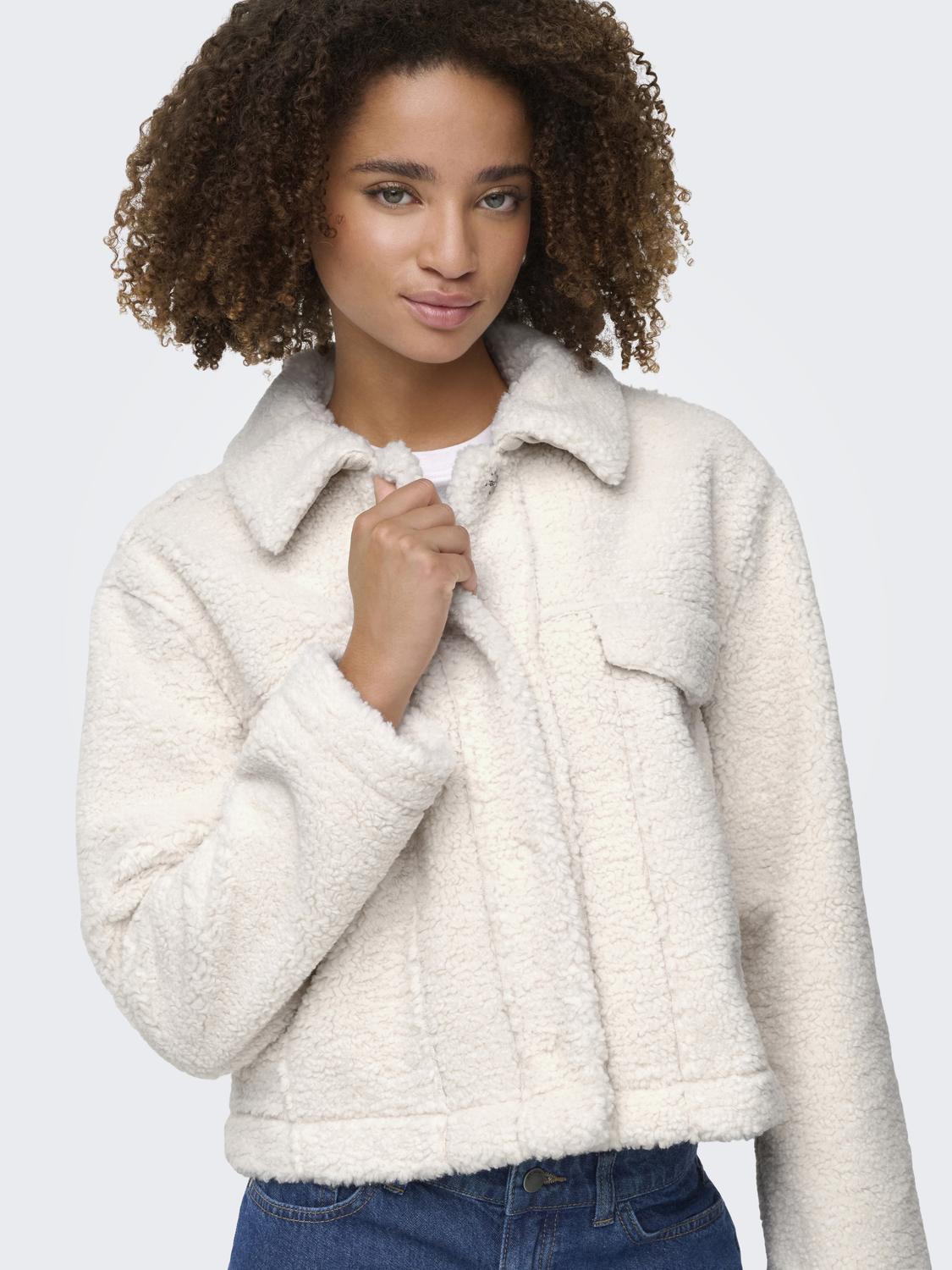 ONLLILI SHORT TEDDY JACKET OTW - 4