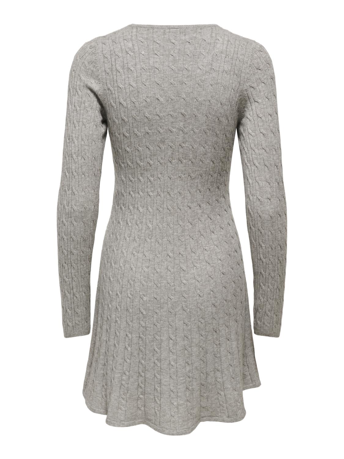 ONLIBI LS O-NECK CABLE DRESS CC KNT - 7