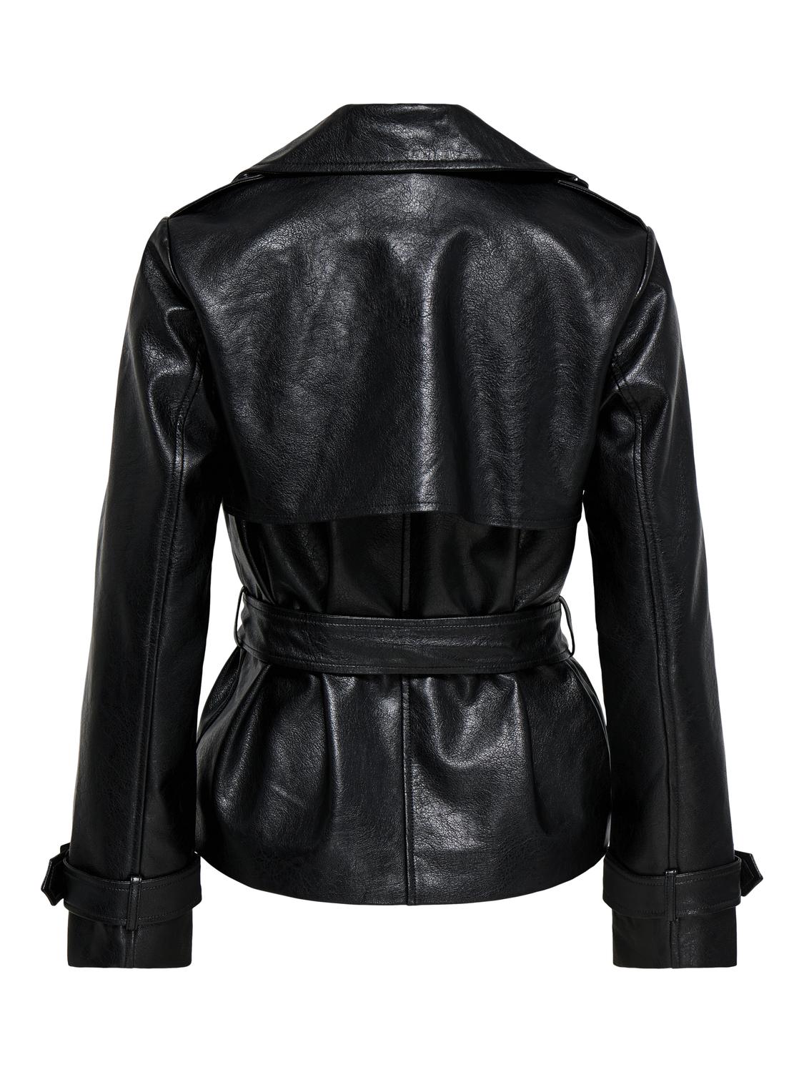 ONLJULIA FAUX LEATHER BELTED JACKET OTW - 2