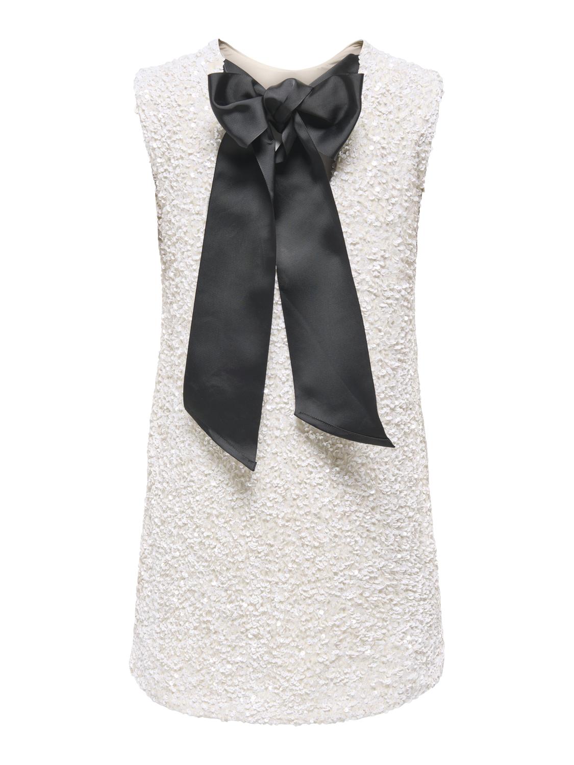 STUFARNAS Robe de soirée à manches longues à col en O avec nœud pour un look élégant - 2