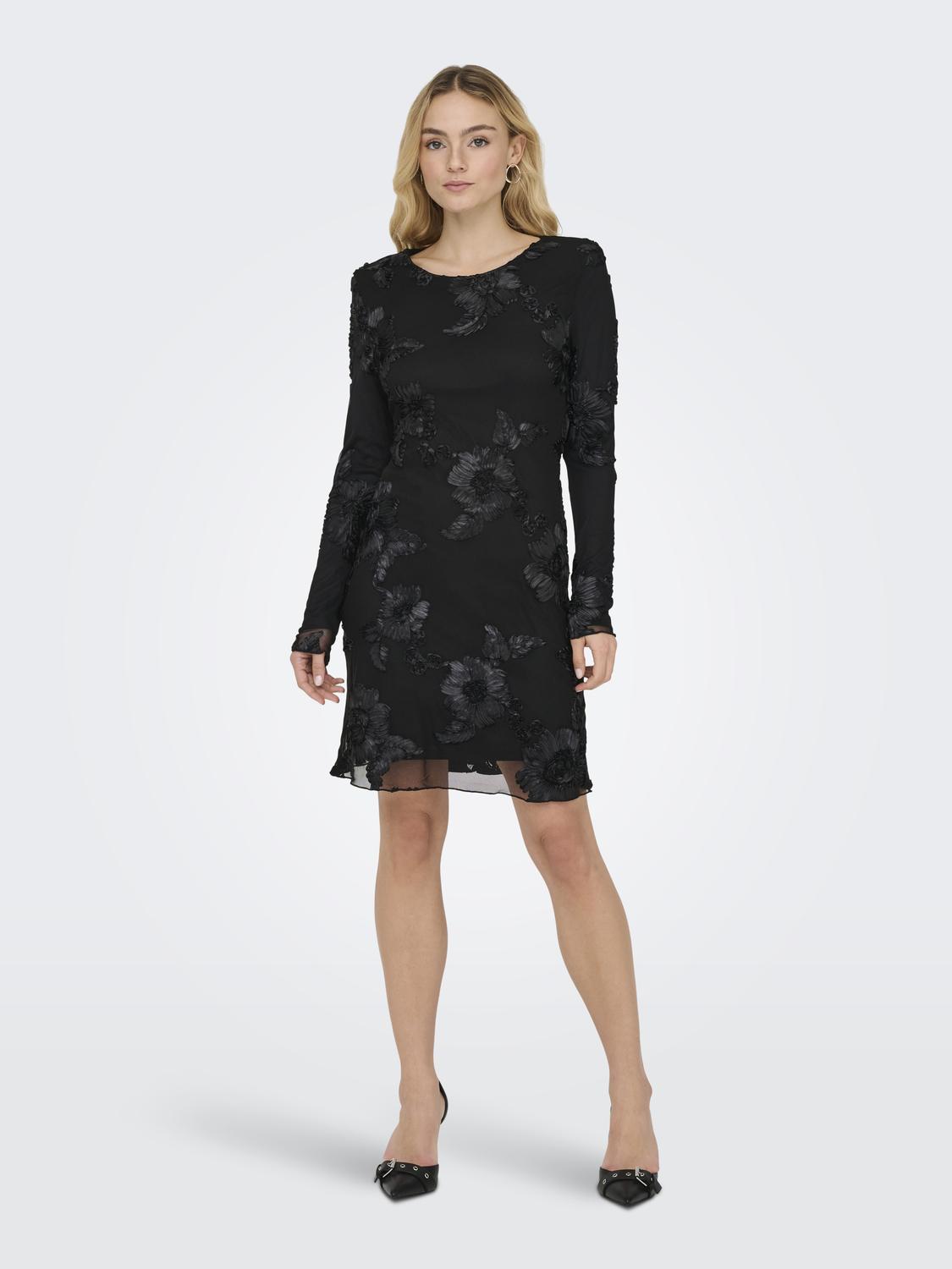 JDYCASABLANCA L/S MESH SHORT DRESS JRS