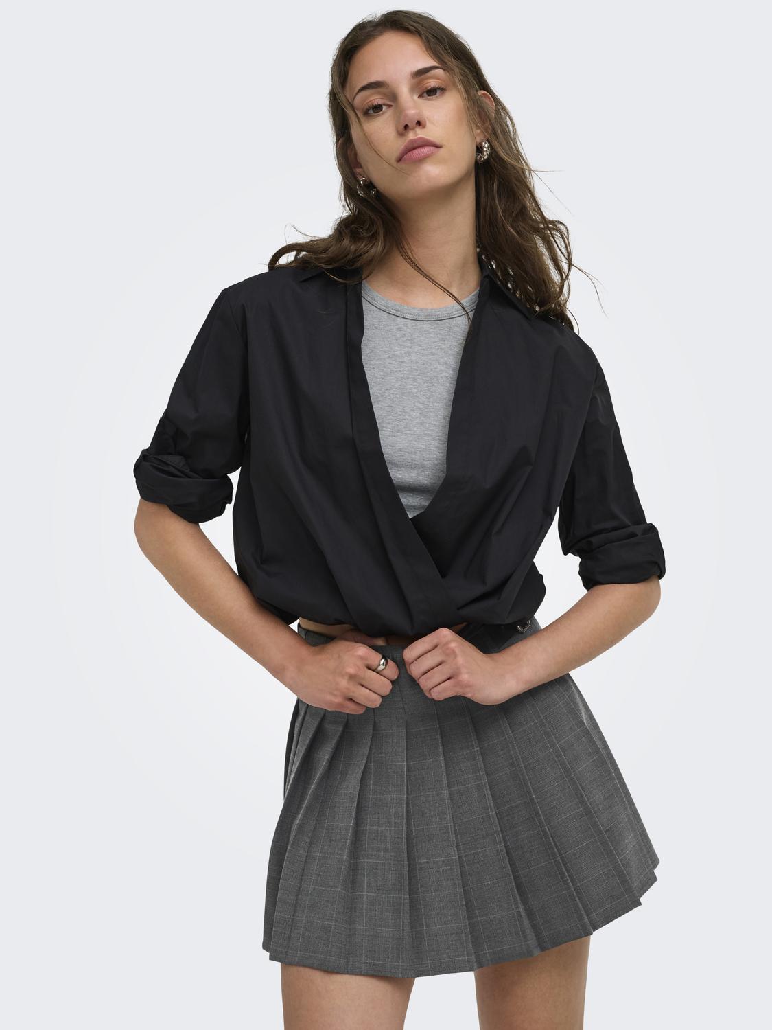 ONLCATH-ENIA HW PLISSE CHECK SKIRT TLR - 4