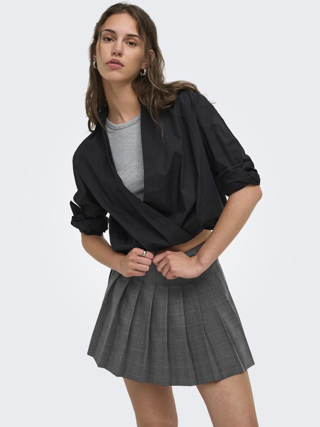 ONLCATH-ENIA HW PLISSE CHECK SKIRT TLR - 6