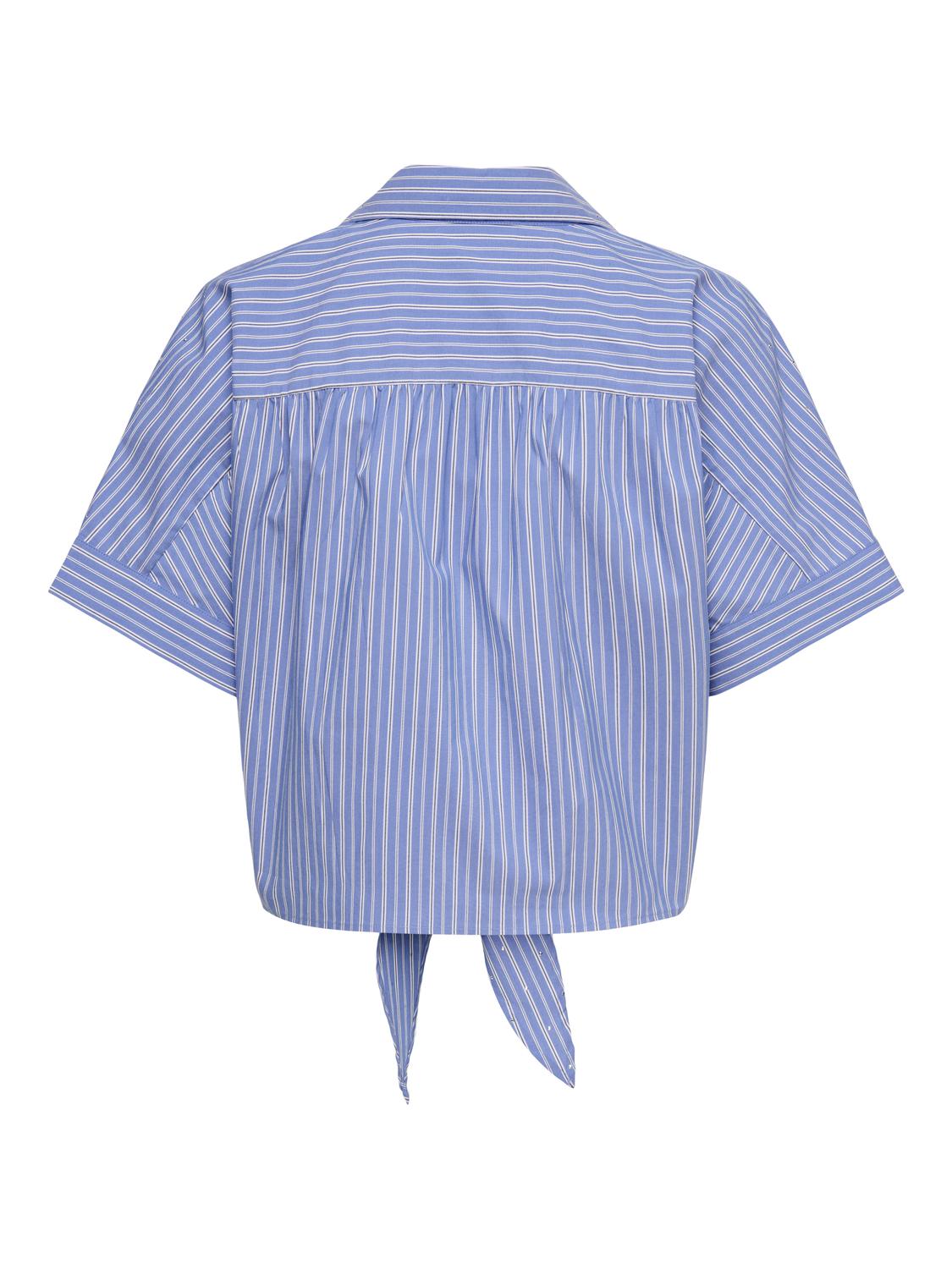 JDYMIO S/S RHINESTONE KNOT SHIRT WVN EXP - 3