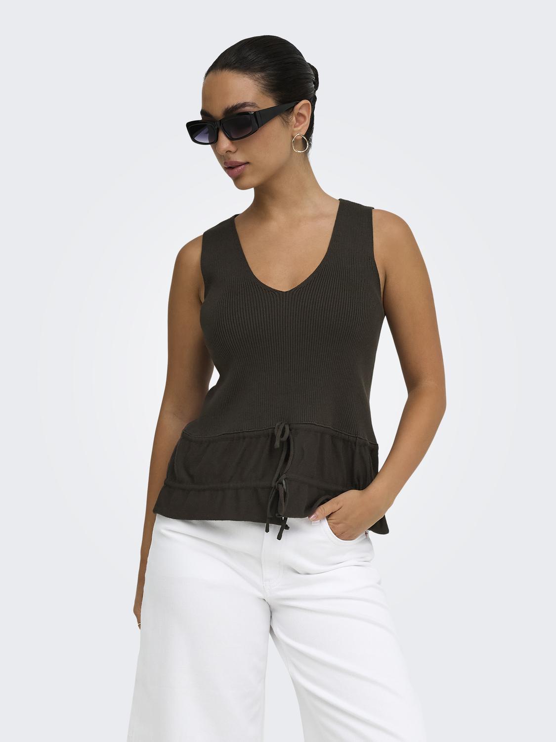 ONLNILA SL V-NECK DETAIL EX KNT