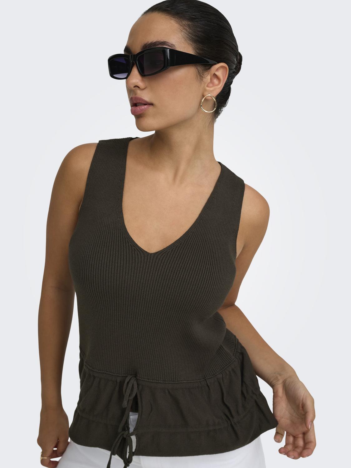 ONLNILA SL V-NECK DETAIL EX KNT - 5